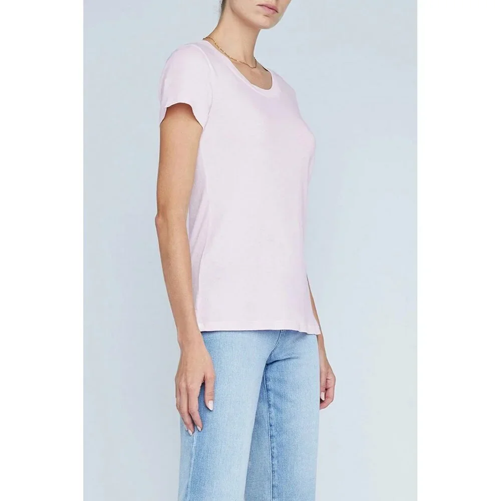 L’AGENCE Lilac Snow Cory Tee Shirt Medium New With Tags - Picture 9 of 13